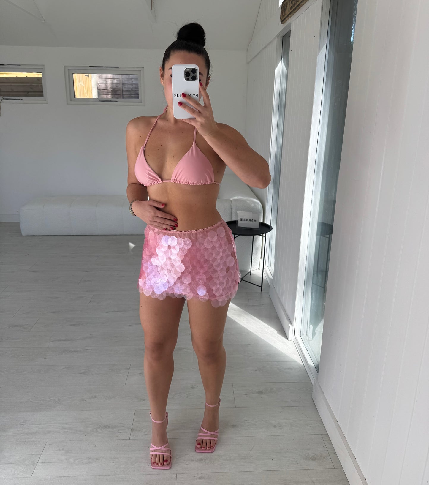 PINK DISC MINI SKIRT
