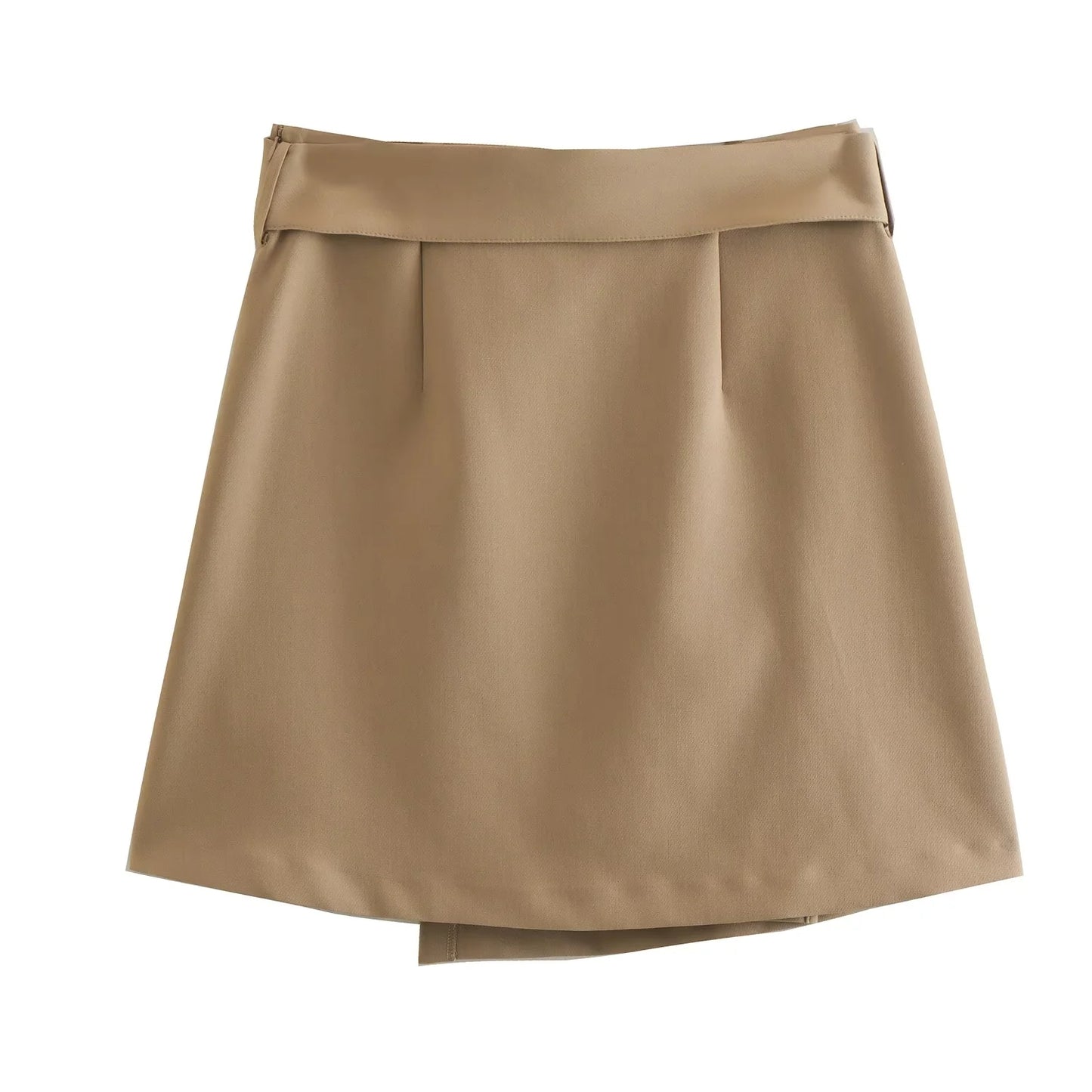 CAMEL FITTED BLAZER AND BELTED MINI SKIRT CO-ORD