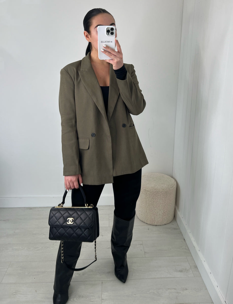 Khaki oversized clearance blazer