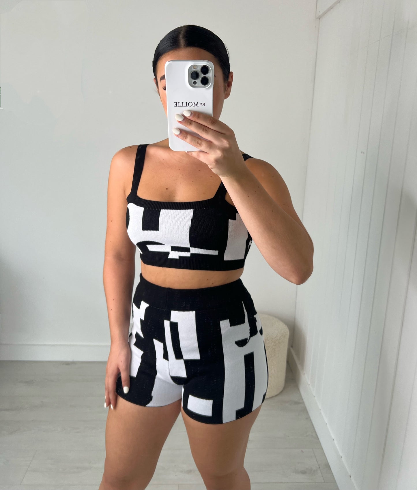 MONOCHROME SWIRL KNIT CO-ORD