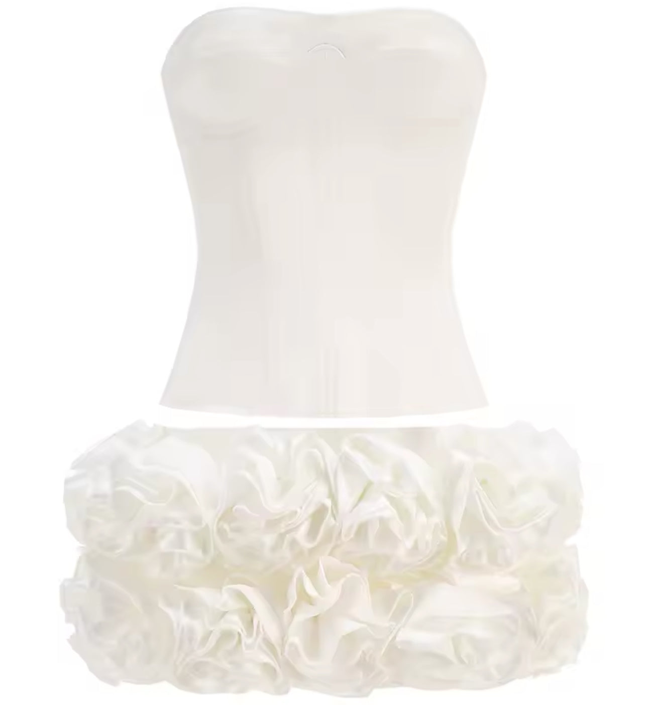 WHITE LACE UP CORSET AND FLORAL MINI SKIRT CO-ORD
