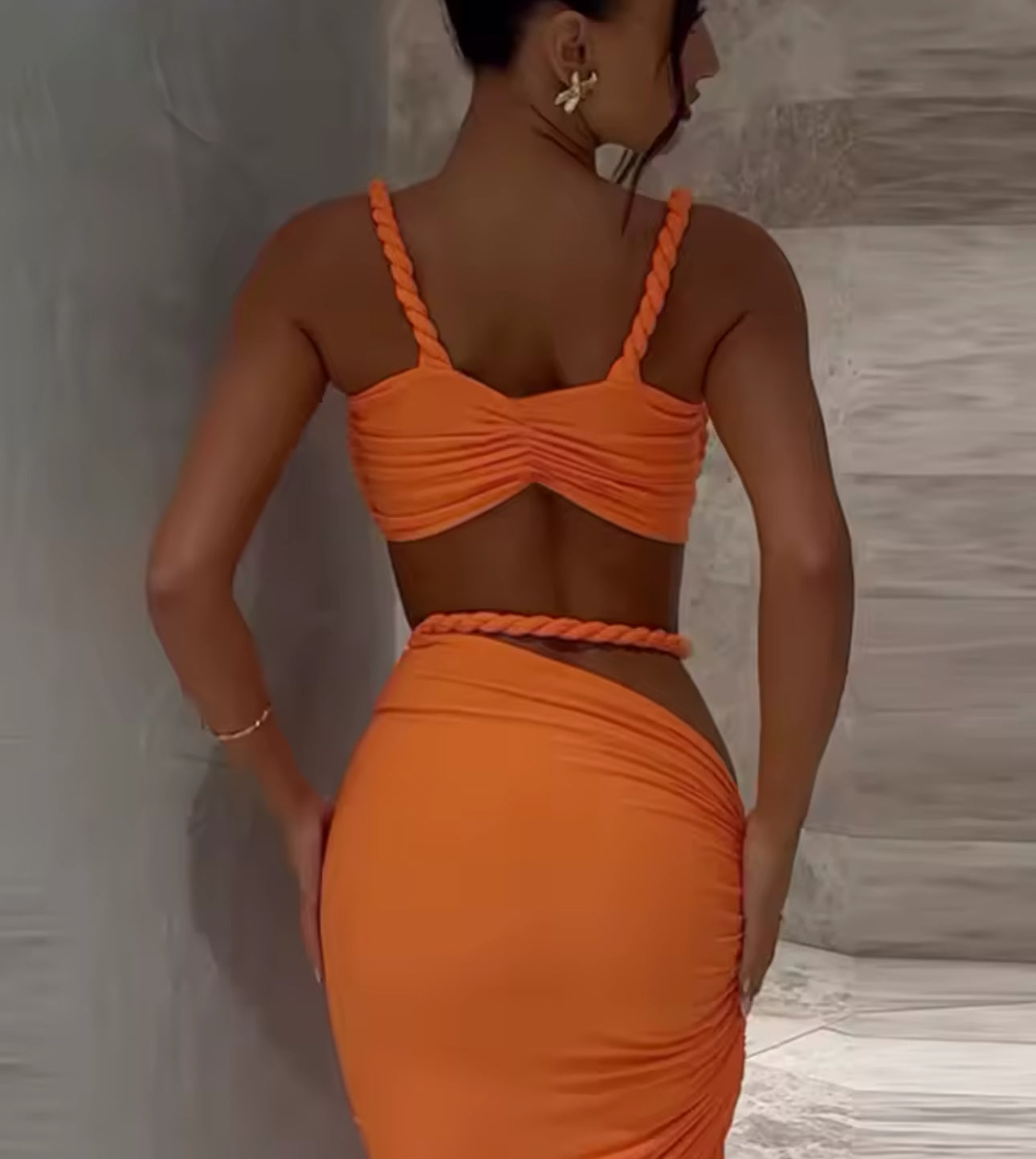 BRAID DETAIL CUT OUT MAXI CO ORD