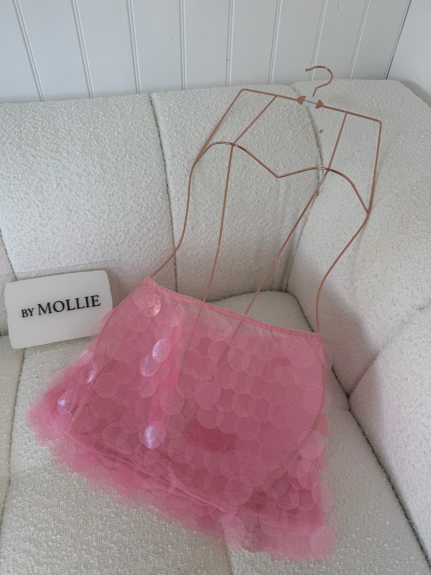 PINK DISC MINI SKIRT