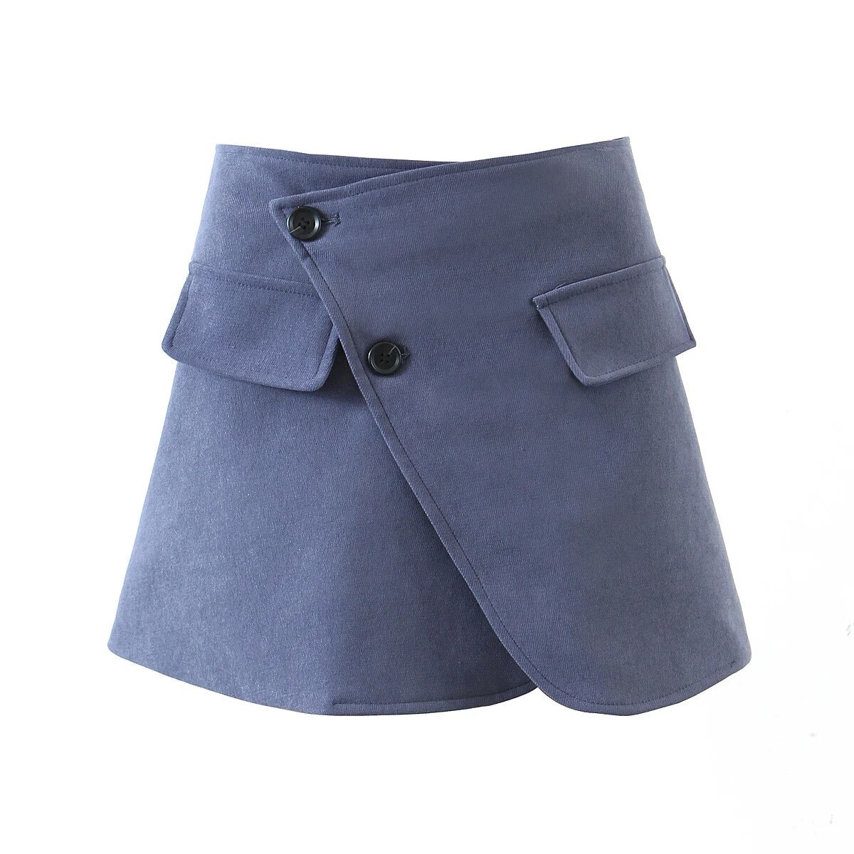 BLUE CROP BLAZER AND MINI SKIRT CO-ORD