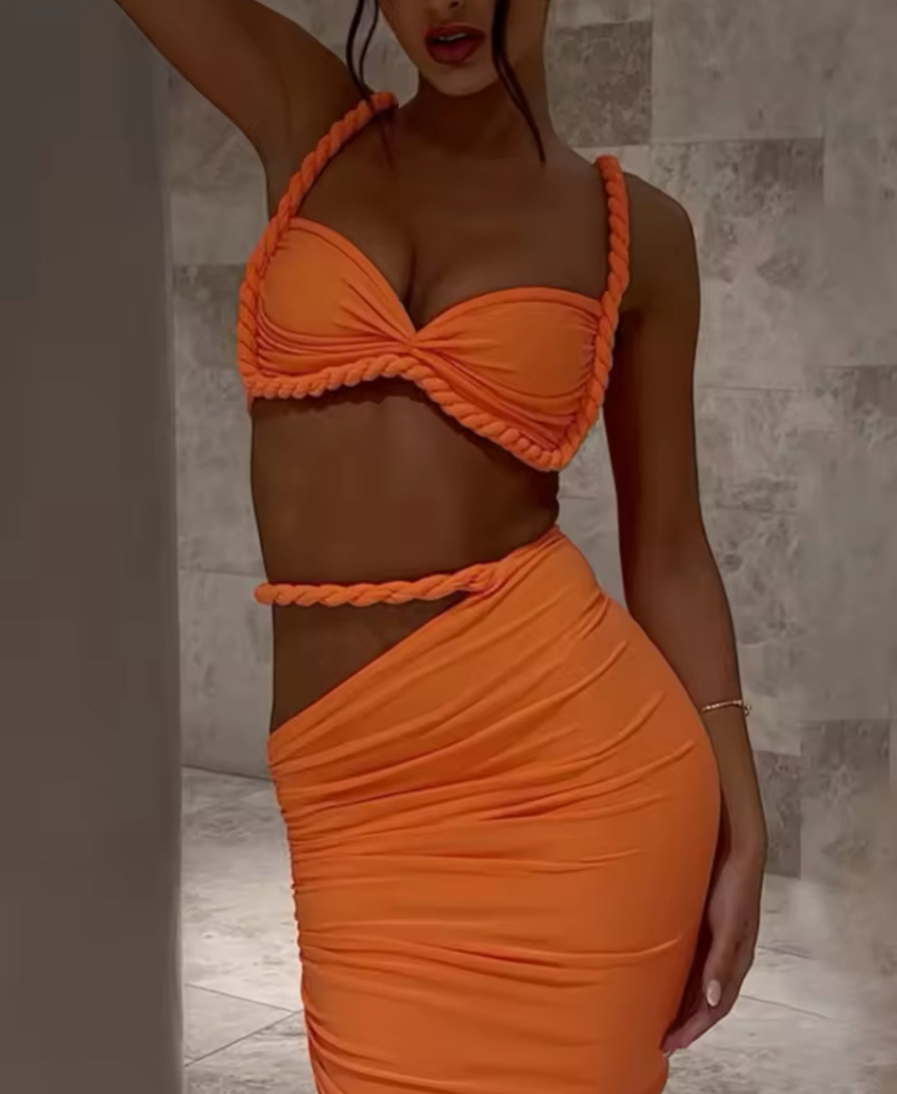 BRAID DETAIL CUT OUT MAXI CO ORD