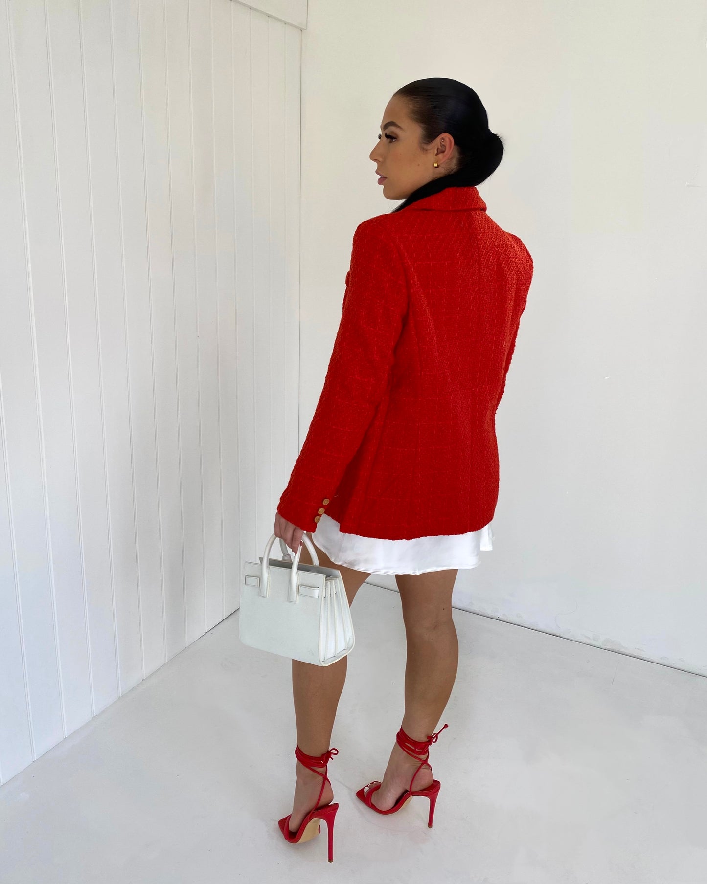 RED TWEED BLAZER