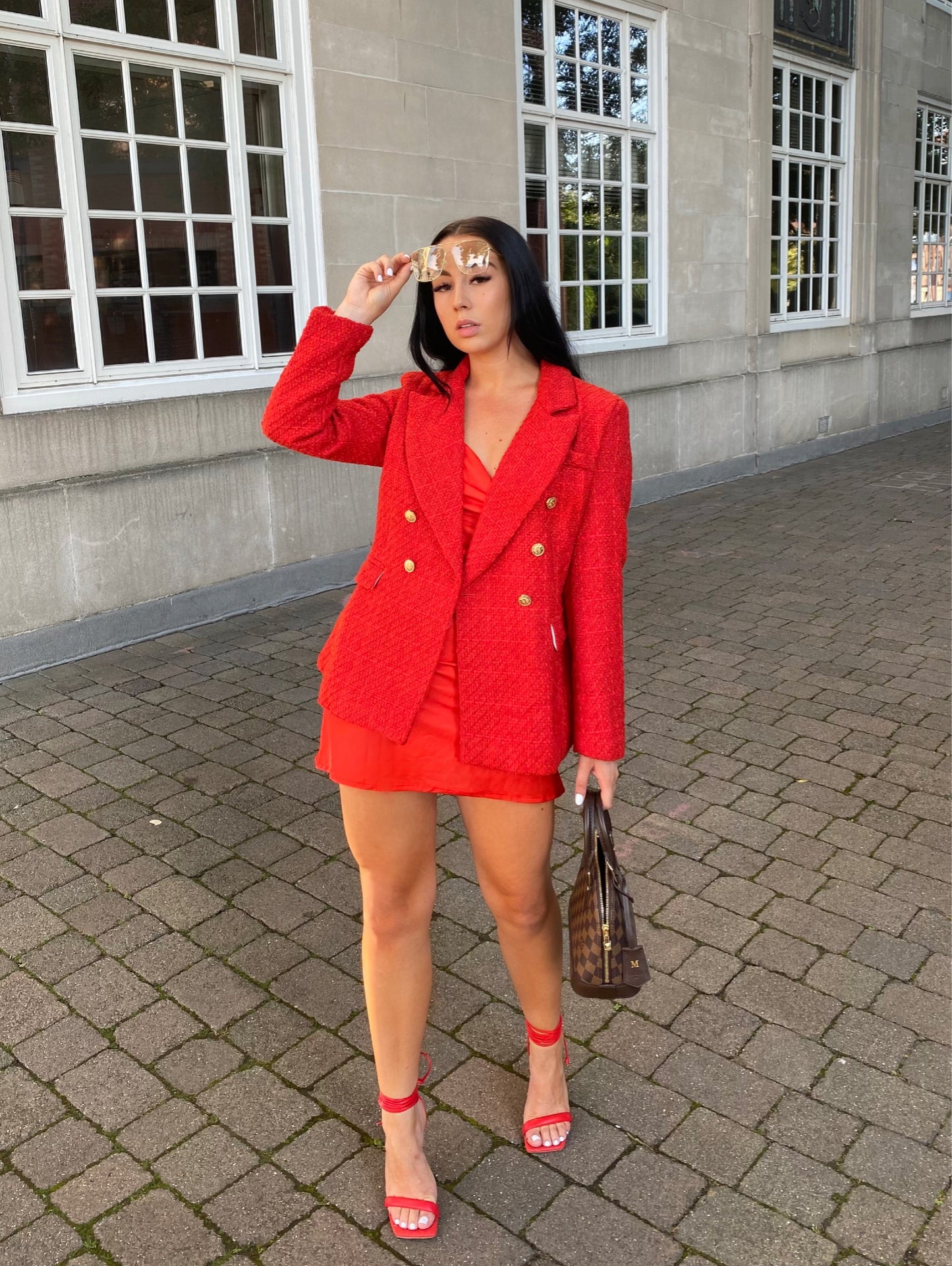 RED TWEED BLAZER