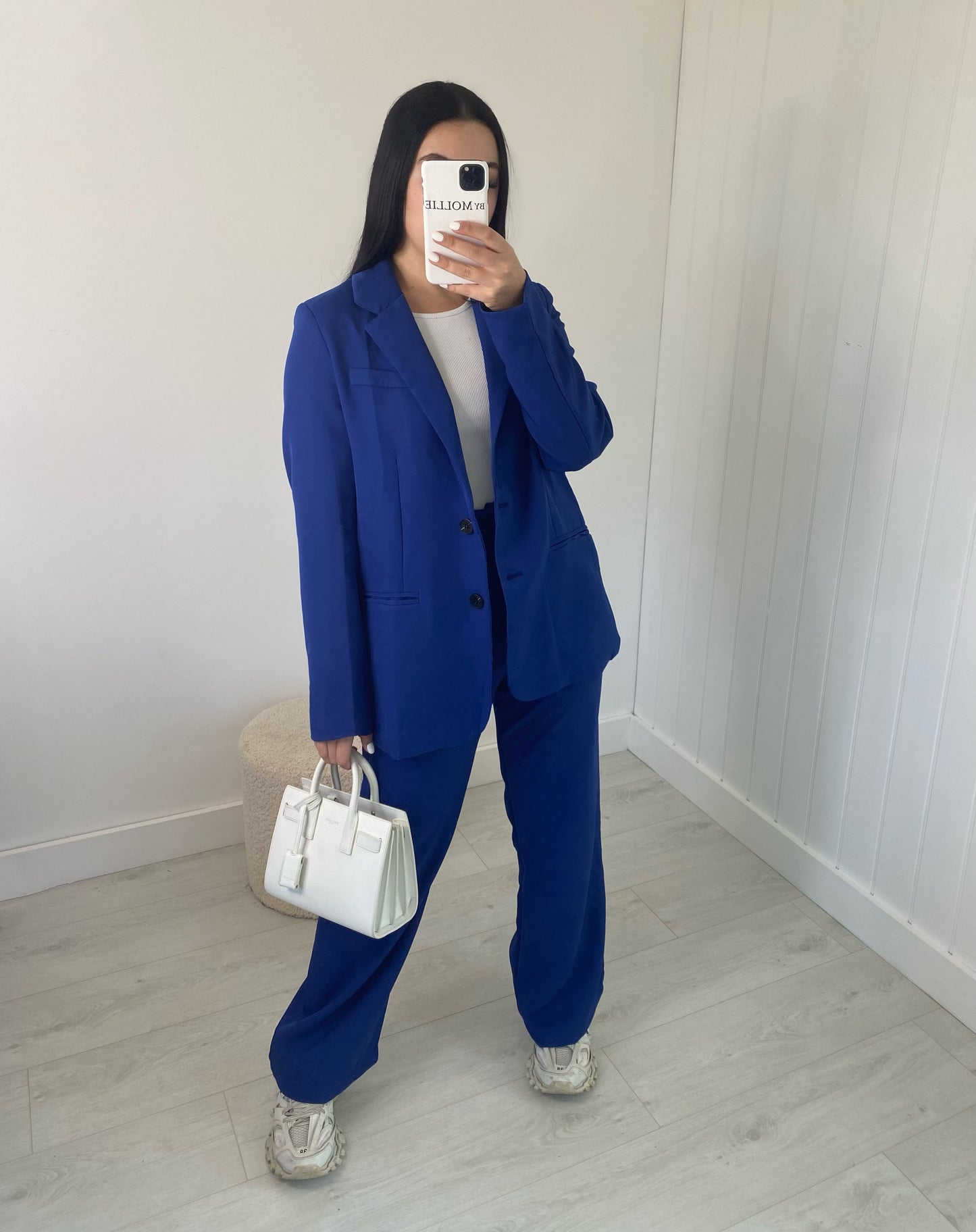 NAVY BLUE DARTED TROUSERS