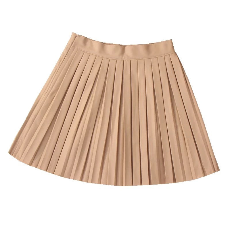 ★ MARRON EDITION★  25 Spring_ Cream Eyelet Pleated Skirt 100132_Asta_Skirt_Beige_01_gra