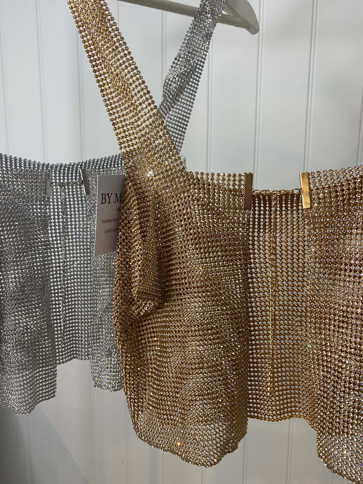 DIAMANTÉ DETAIL CROP TOP