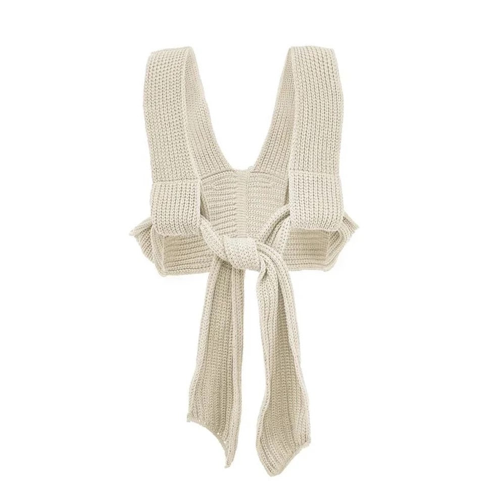 KNIT WRAP MULTIWEAR CROP TOP