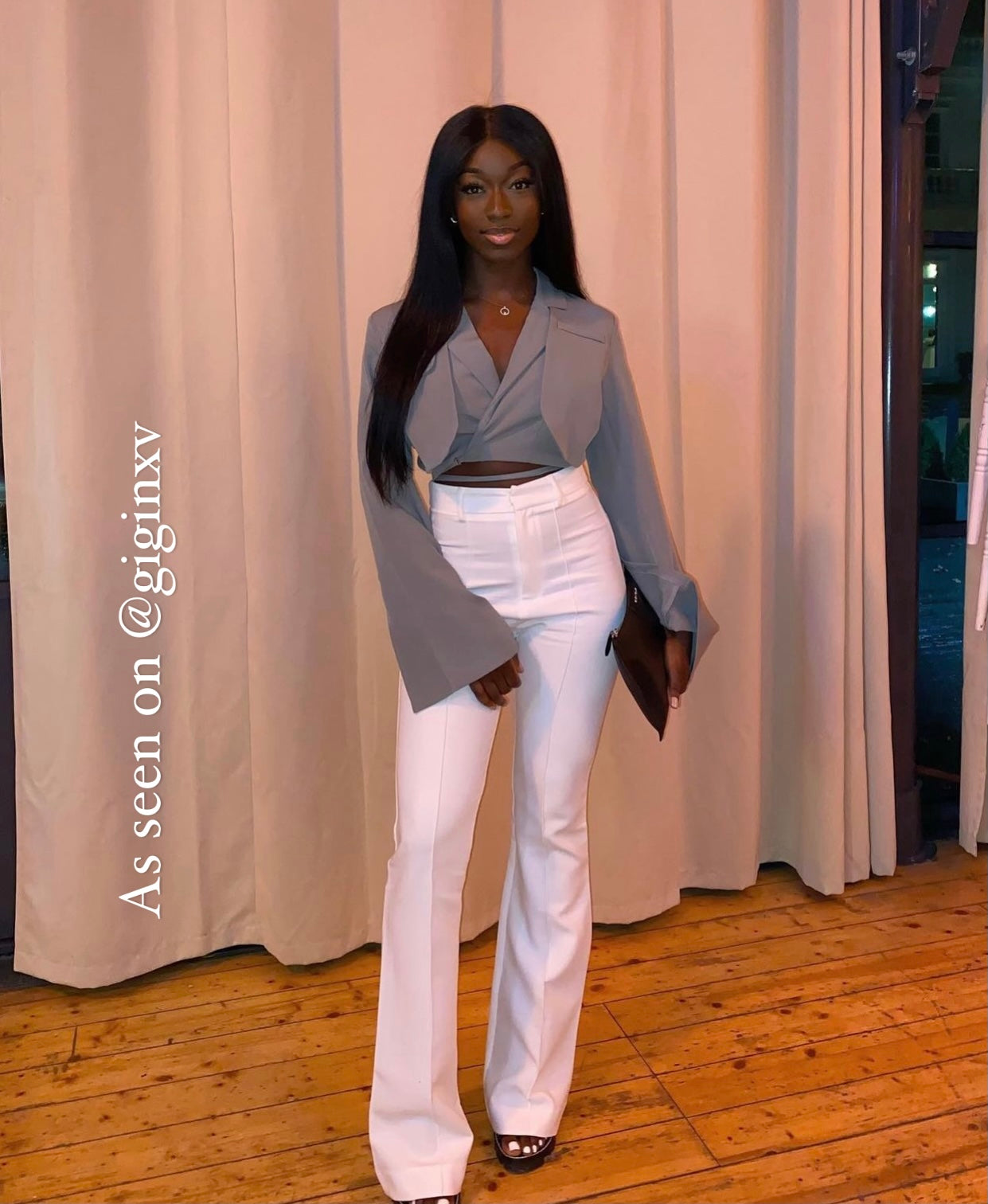 GREY TIE WAIST CROP BLAZER