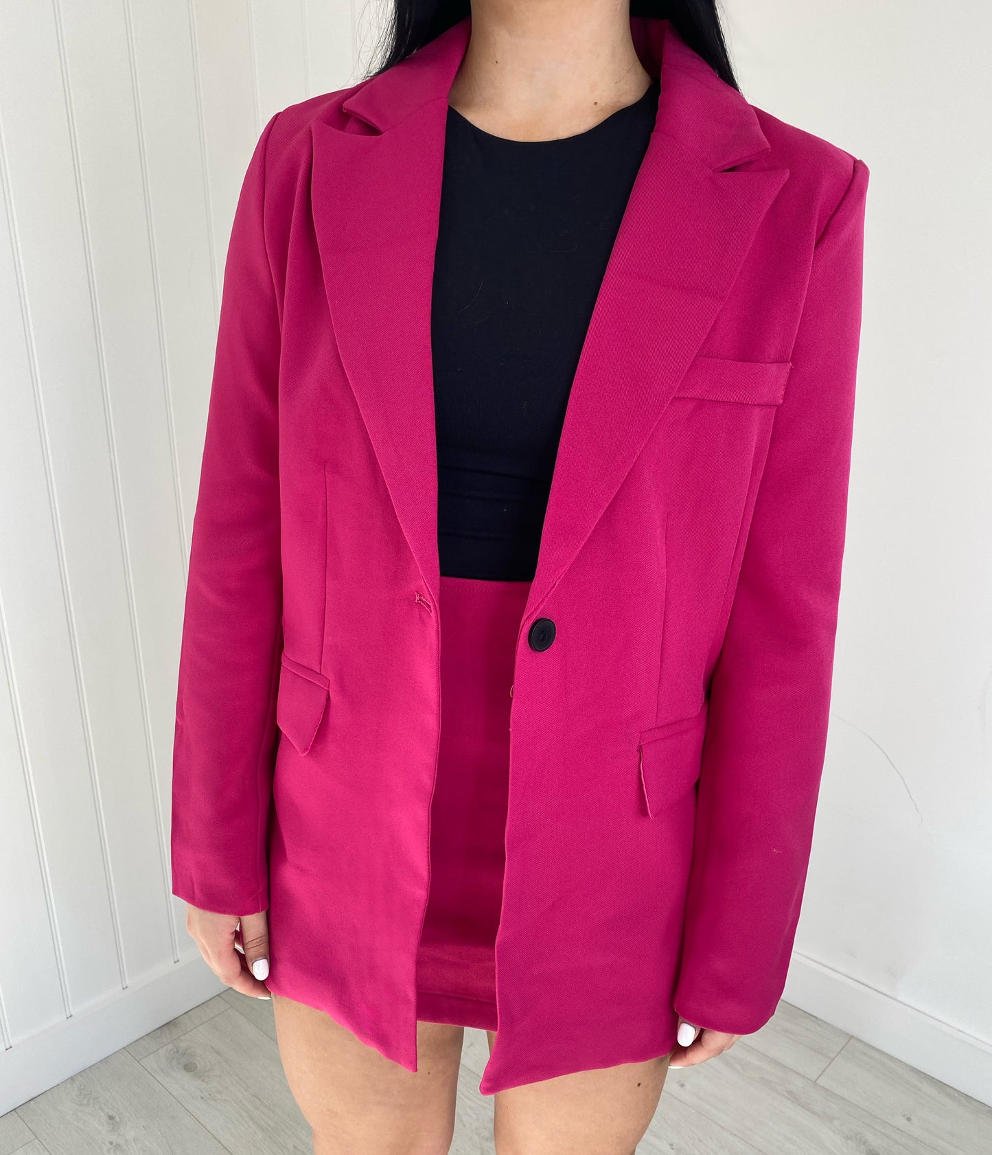 PINK BLAZER AND MINI SKIRT CO-ORD