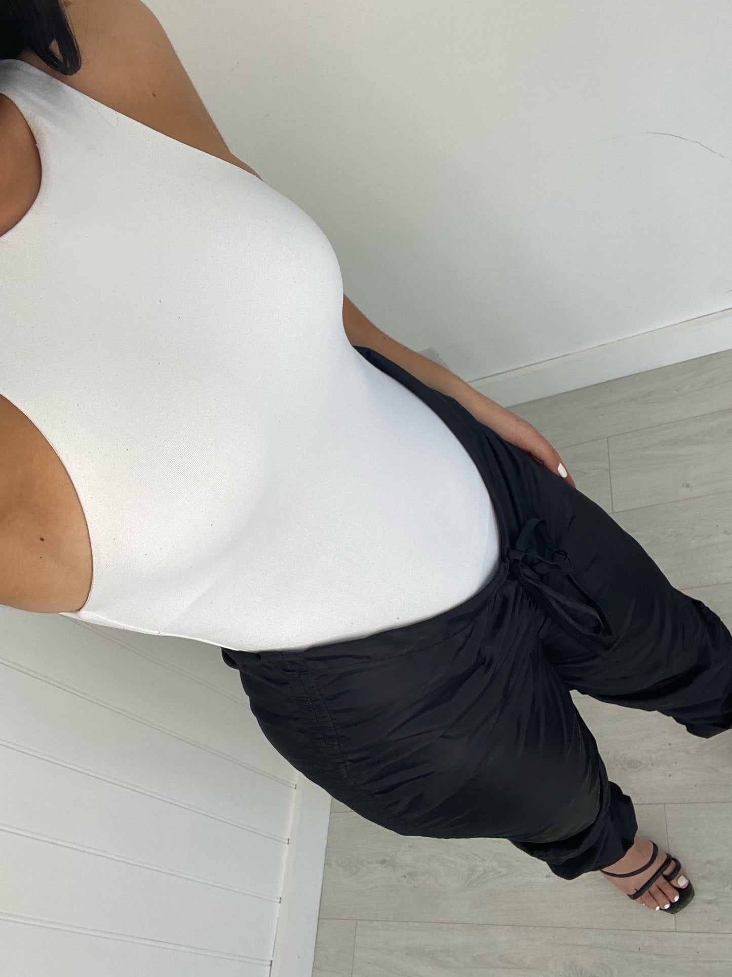 RUCHED HIGH WAIST CARGO TROUSER