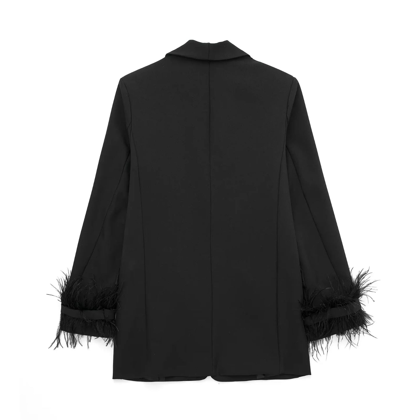 FEATHER CUFF OVERSIZED BLAZER