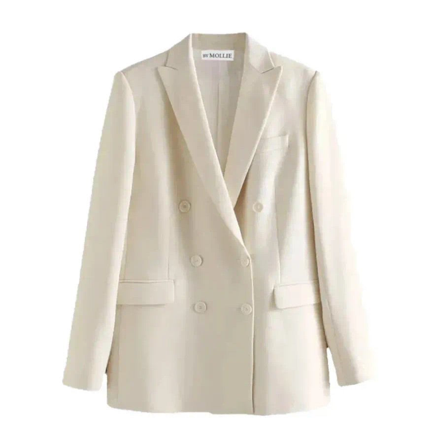 cream oversized blazer