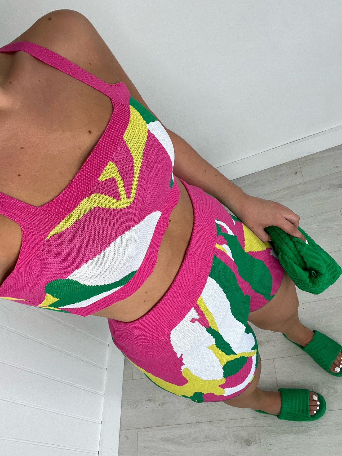 MULTICOLOUR SWIRL KNIT CO-ORD