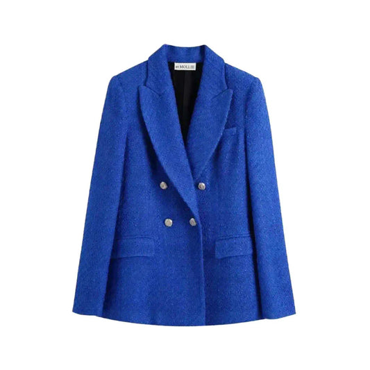 ROYAL BLUE TWEED BLAZER