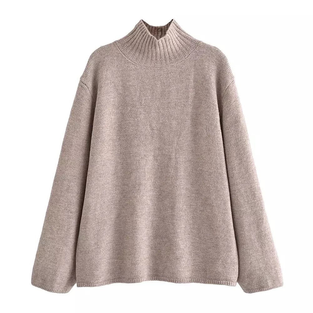 TAUPE KNIT JUMPER AND MINI SKIRT CO-ORD