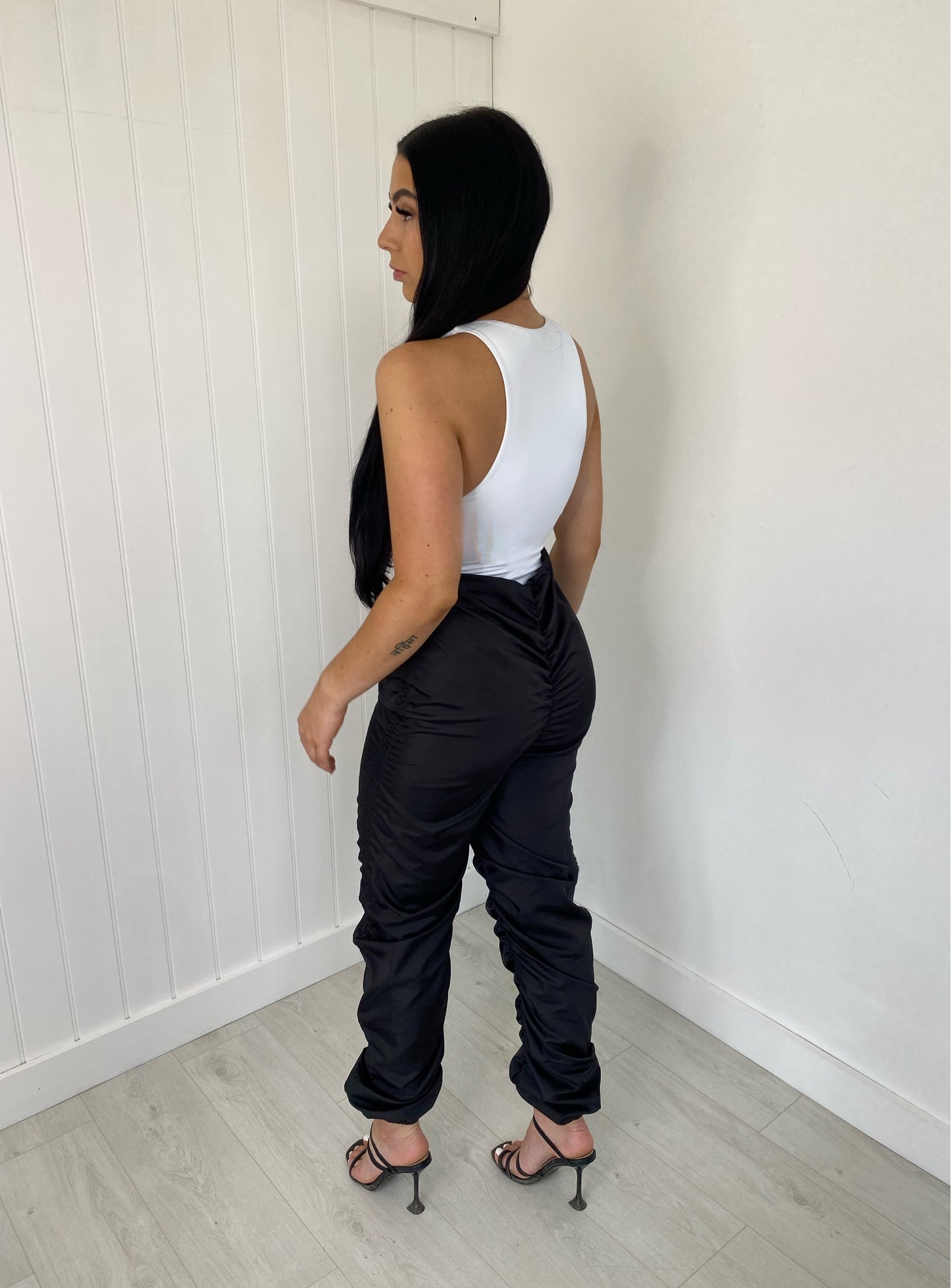 RUCHED HIGH WAIST CARGO TROUSER
