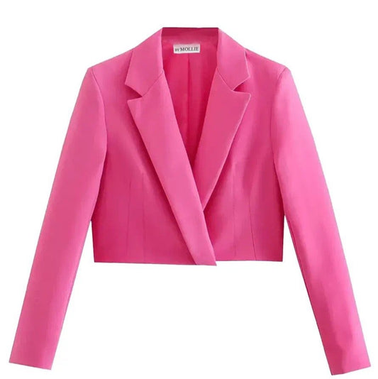 HOT PINK CROP BLAZER