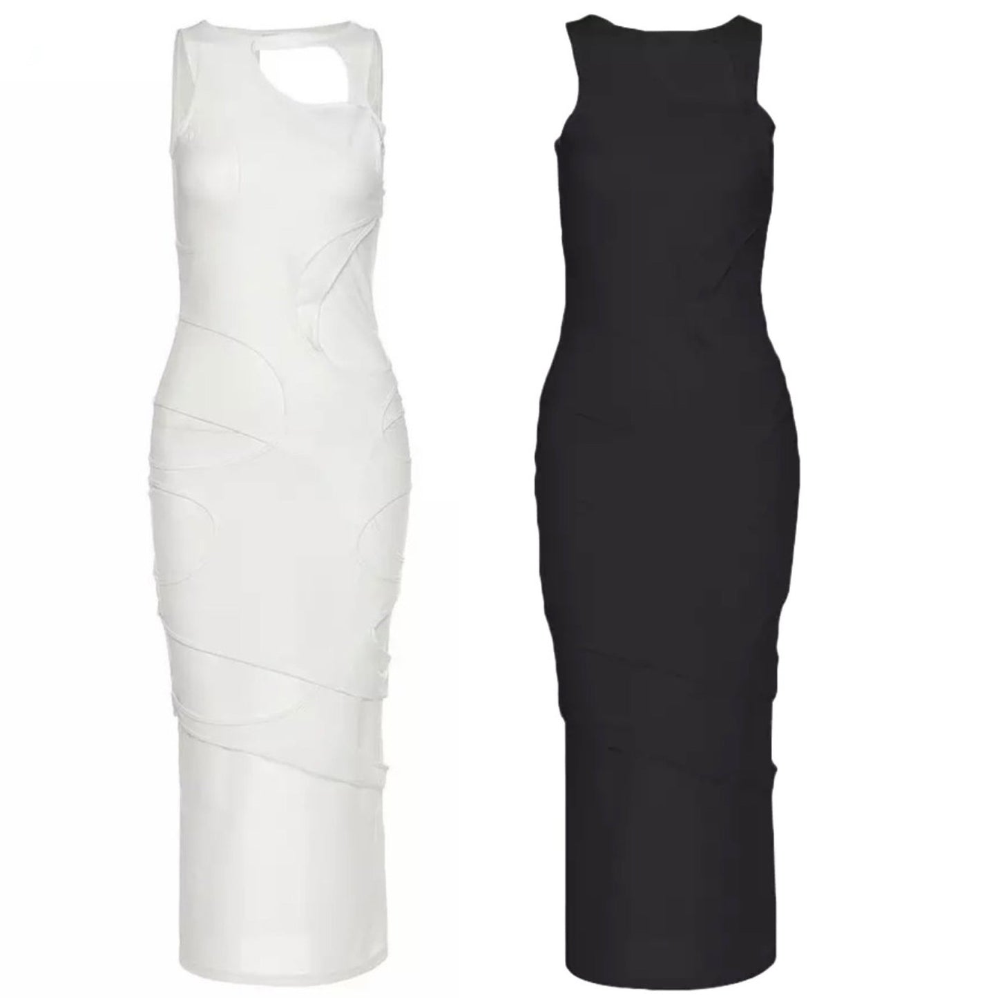 MULTILAYER MESH MIDAXI DRESS