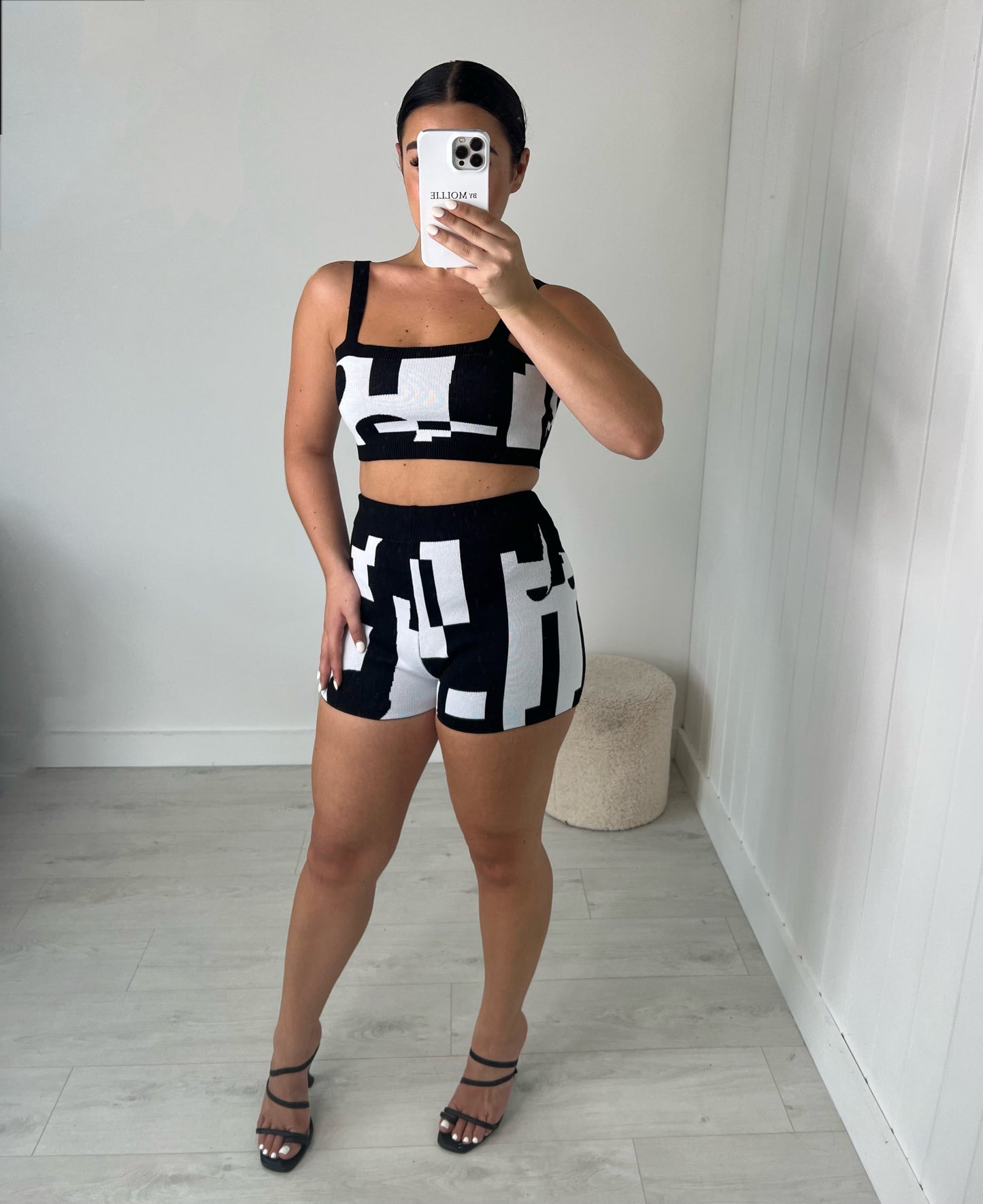 MONOCHROME SWIRL KNIT CO-ORD