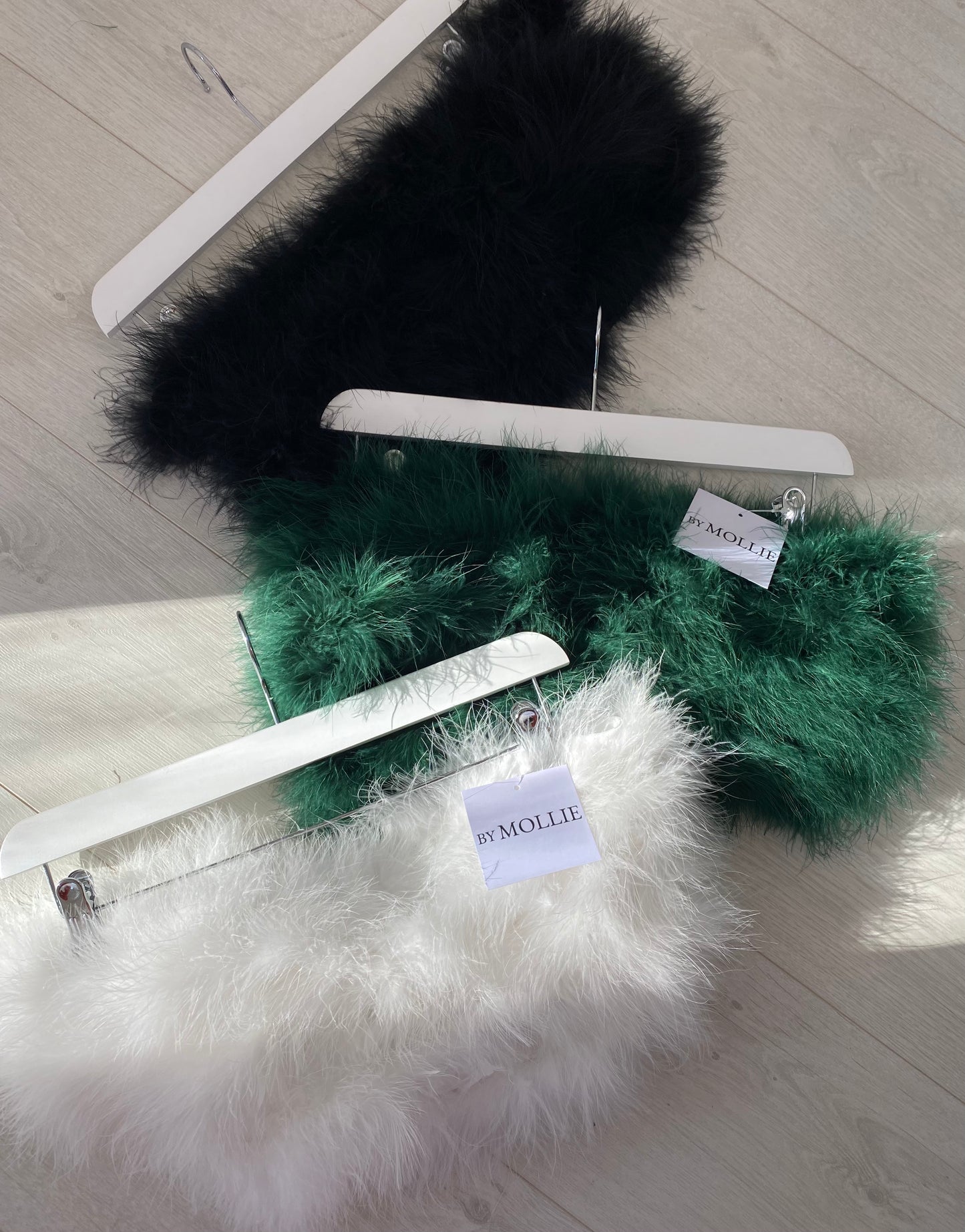 FEATHER BUST BANDEAU CROP TOPS