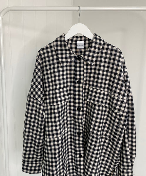 GINGHAM CHECK OVERSIZED SHIRT