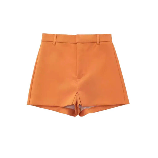 ORANGE HIGH WAIST TAILORED SKORT