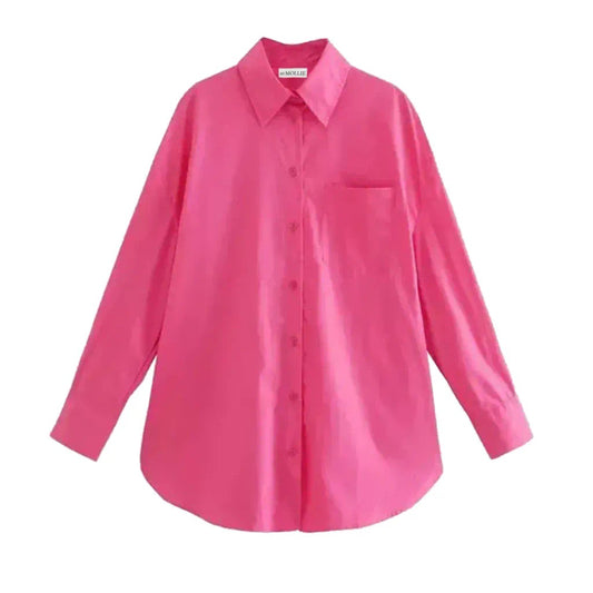 HOT PINK OVERSIZED SHIRT