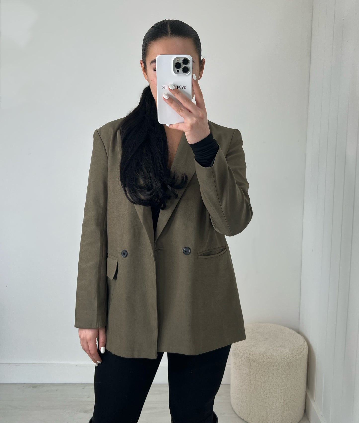 KHAKI OVERSIZED BLAZER