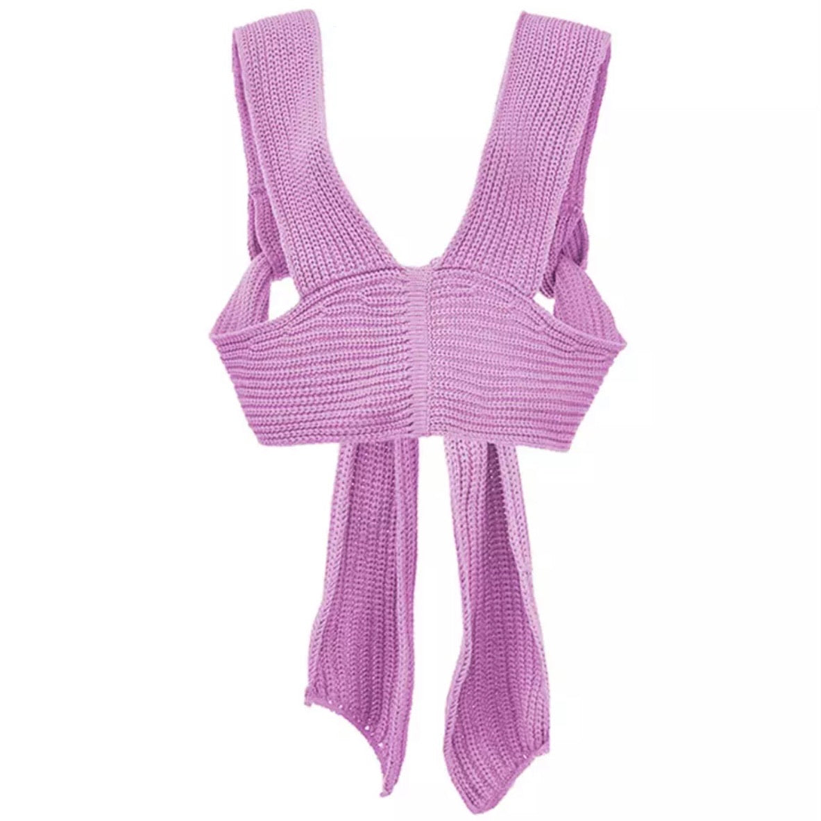 KNIT WRAP MULTIWEAR CROP TOP