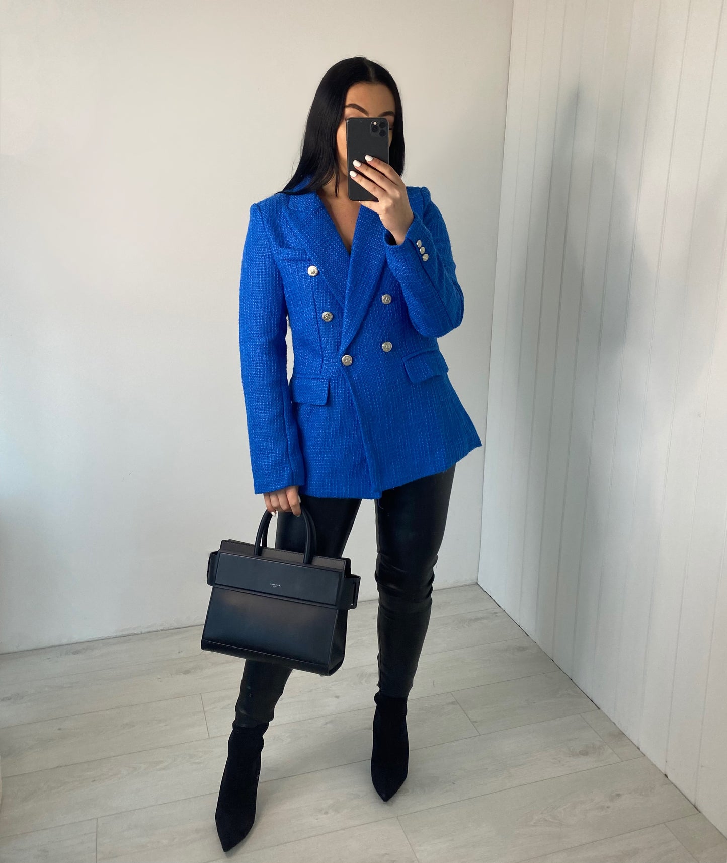 ROYAL BLUE TWEED BLAZER