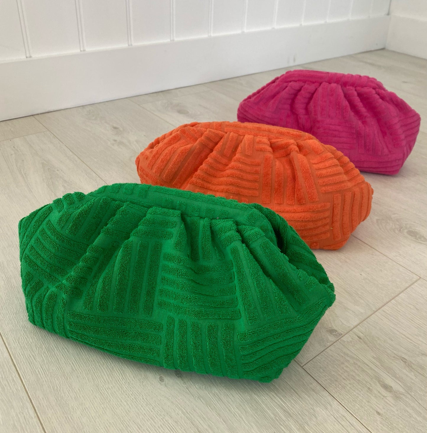 TOWELLING CLUTCH BAGS