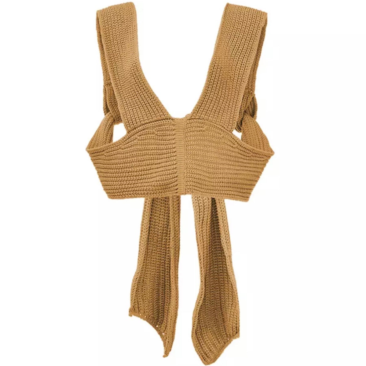 KNIT WRAP MULTIWEAR CROP TOP