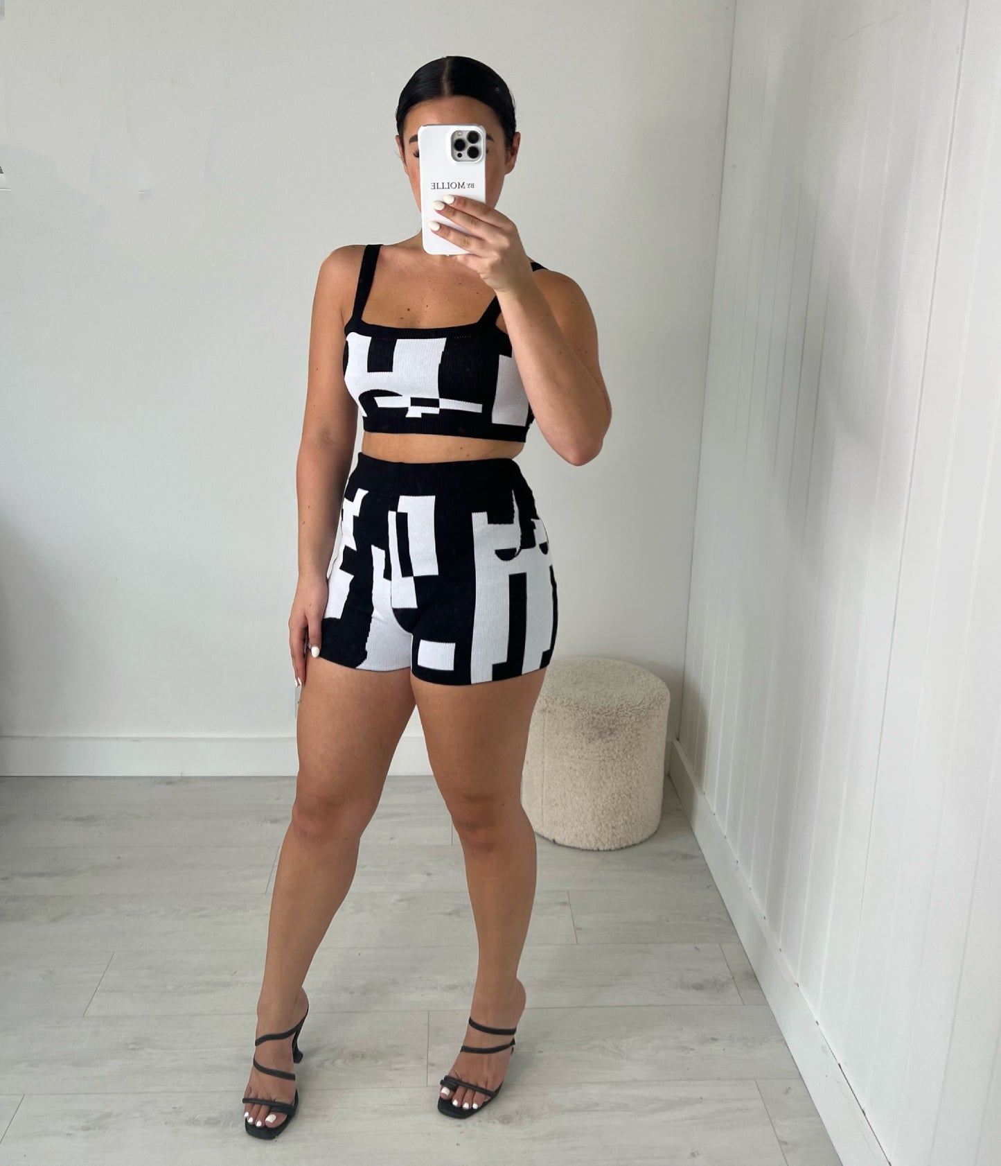 MONOCHROME SWIRL KNIT CO-ORD