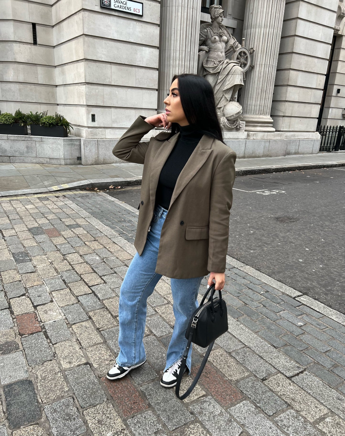 KHAKI OVERSIZED BLAZER