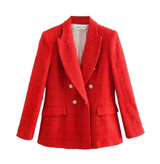 RED TWEED BLAZER