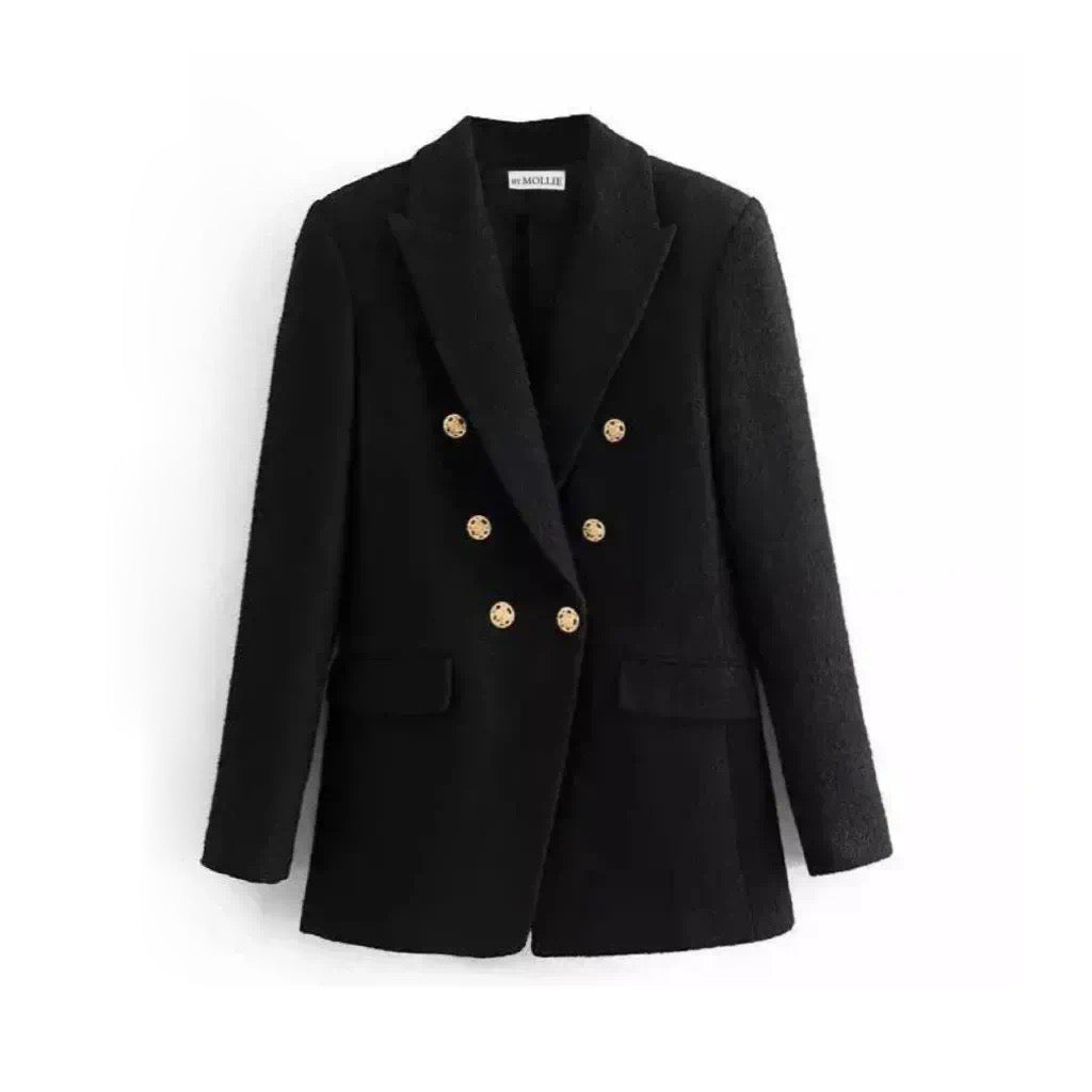 BLACK TWEED BLAZER
