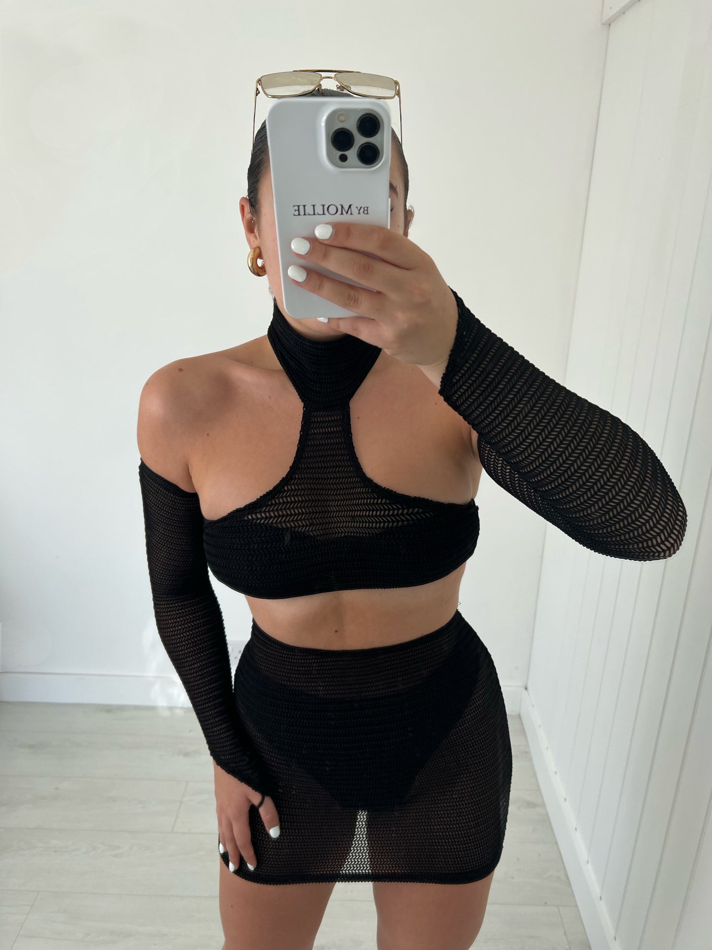 MESH SKIRT THREE PIECE CO-ORD
