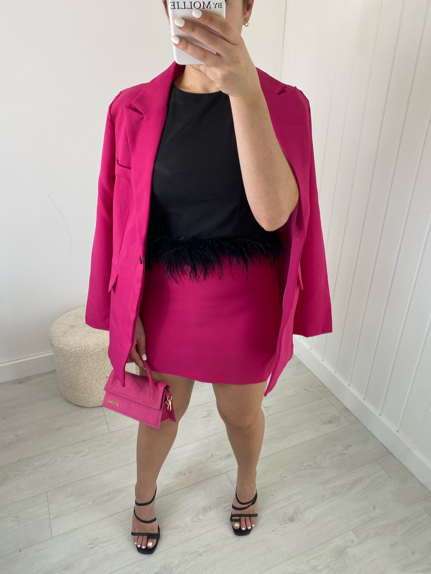 PINK BLAZER AND MINI SKIRT CO-ORD