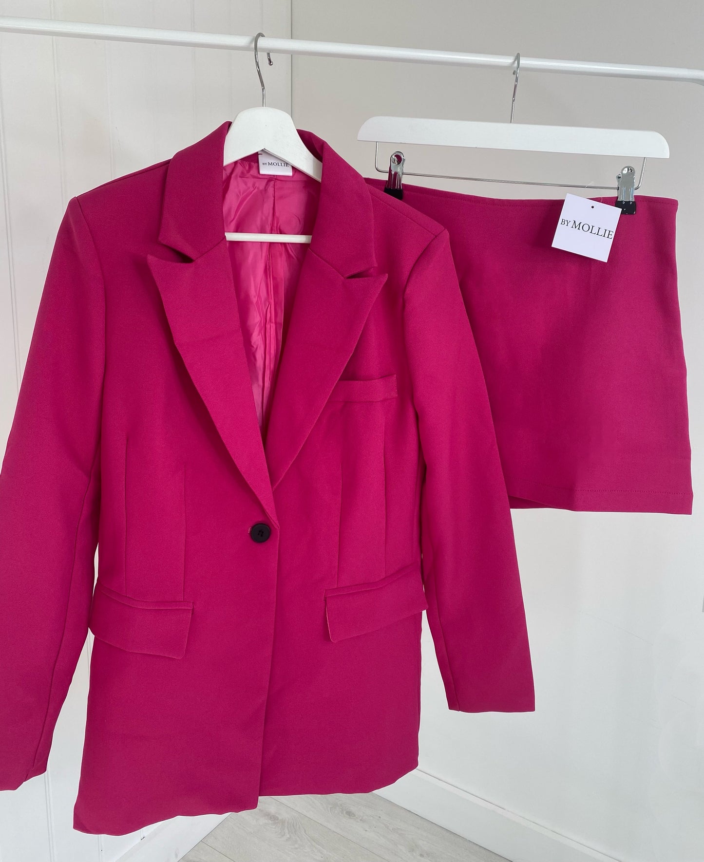 PINK BLAZER AND MINI SKIRT CO-ORD