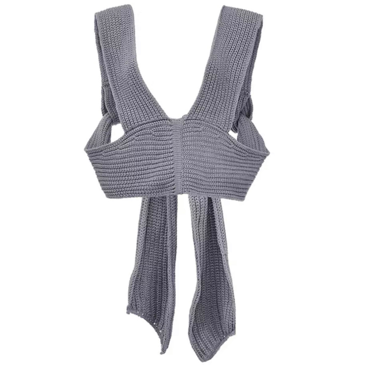 KNIT WRAP MULTIWEAR CROP TOP