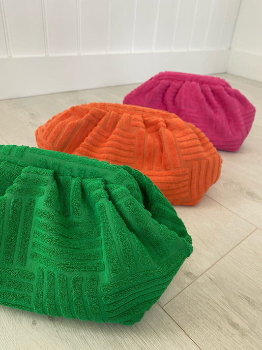 TOWELLING CLUTCH BAGS