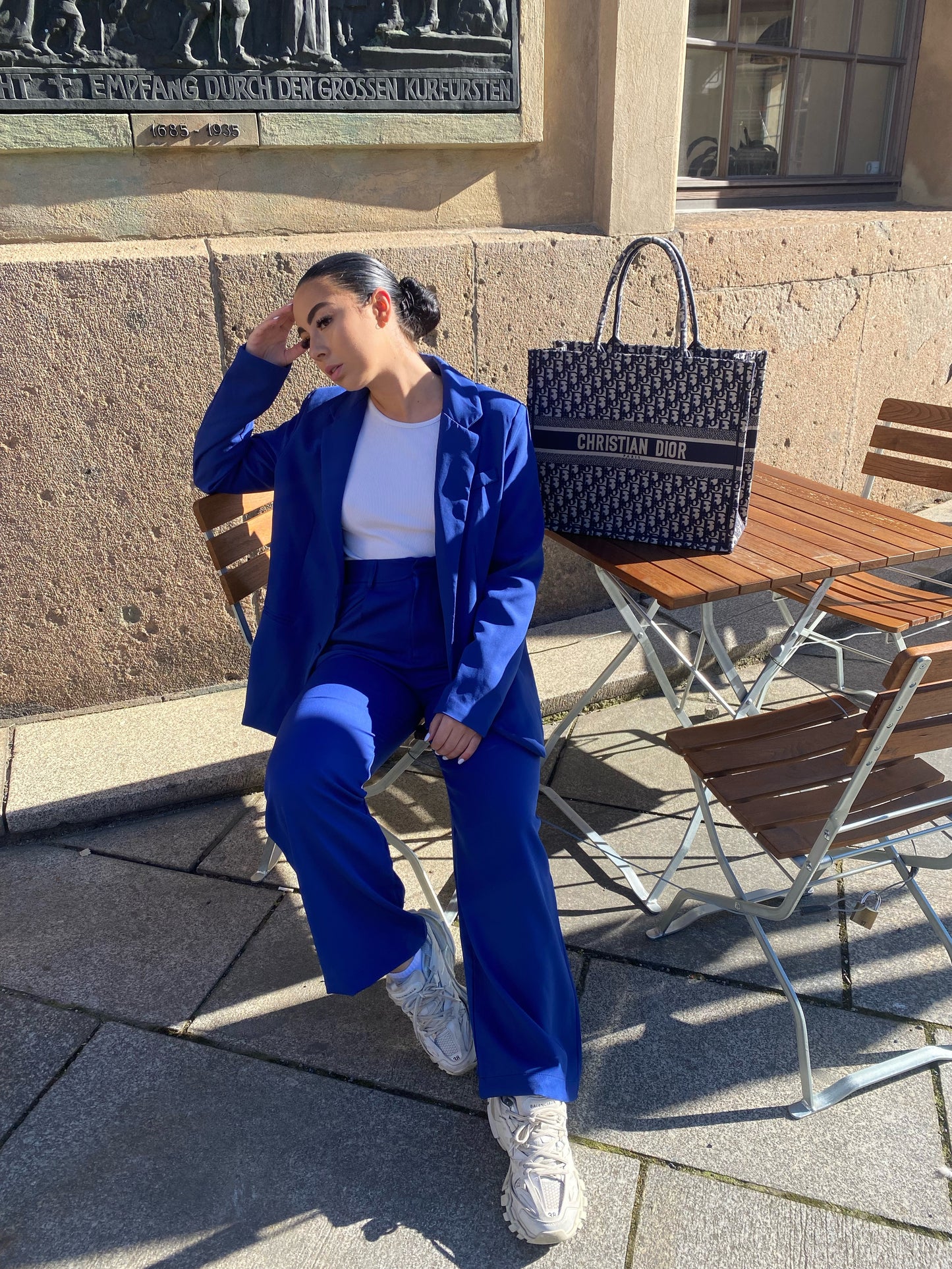 NAVY BLUE OVERSIZED BLAZER